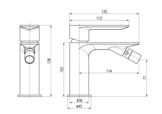 Смеситель для биде Rav Slezak NIL NL144.5MG